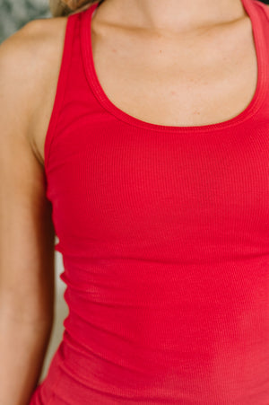 Keeping it Cool Scoop Neck Tank in Ruby (SM-3X)