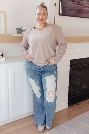 Less Conversation V-Neck Top (SM-3X)