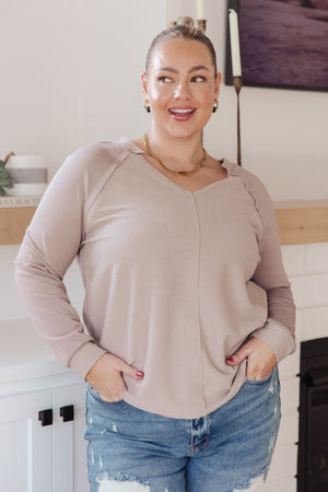 Less Conversation V-Neck Top (SM-3X)