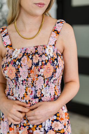 Live Your Best Life Floral Jumpsuit in Retro Floral (SM-2X)