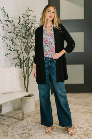 Lizzy Cardigan in Black (SM-XL) - STB Boutique