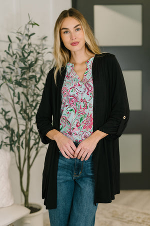 Lizzy Cardigan in Black (SM-XL) - STB Boutique
