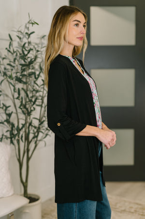 Lizzy Cardigan in Black (SM-XL) - STB Boutique