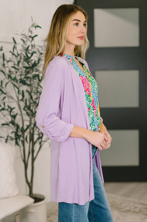 Lizzy Cardigan in Orchid Bloom (SM-3X) - STB Boutique