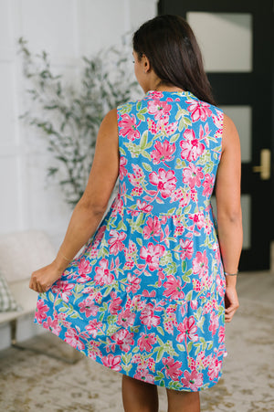 Lizzy Three Tier Tank Dress in Falling Floral (SM-3X)