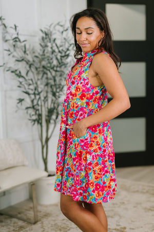 Lizzy Three Tier Tank Dress in Morning Glory (SM-3X)