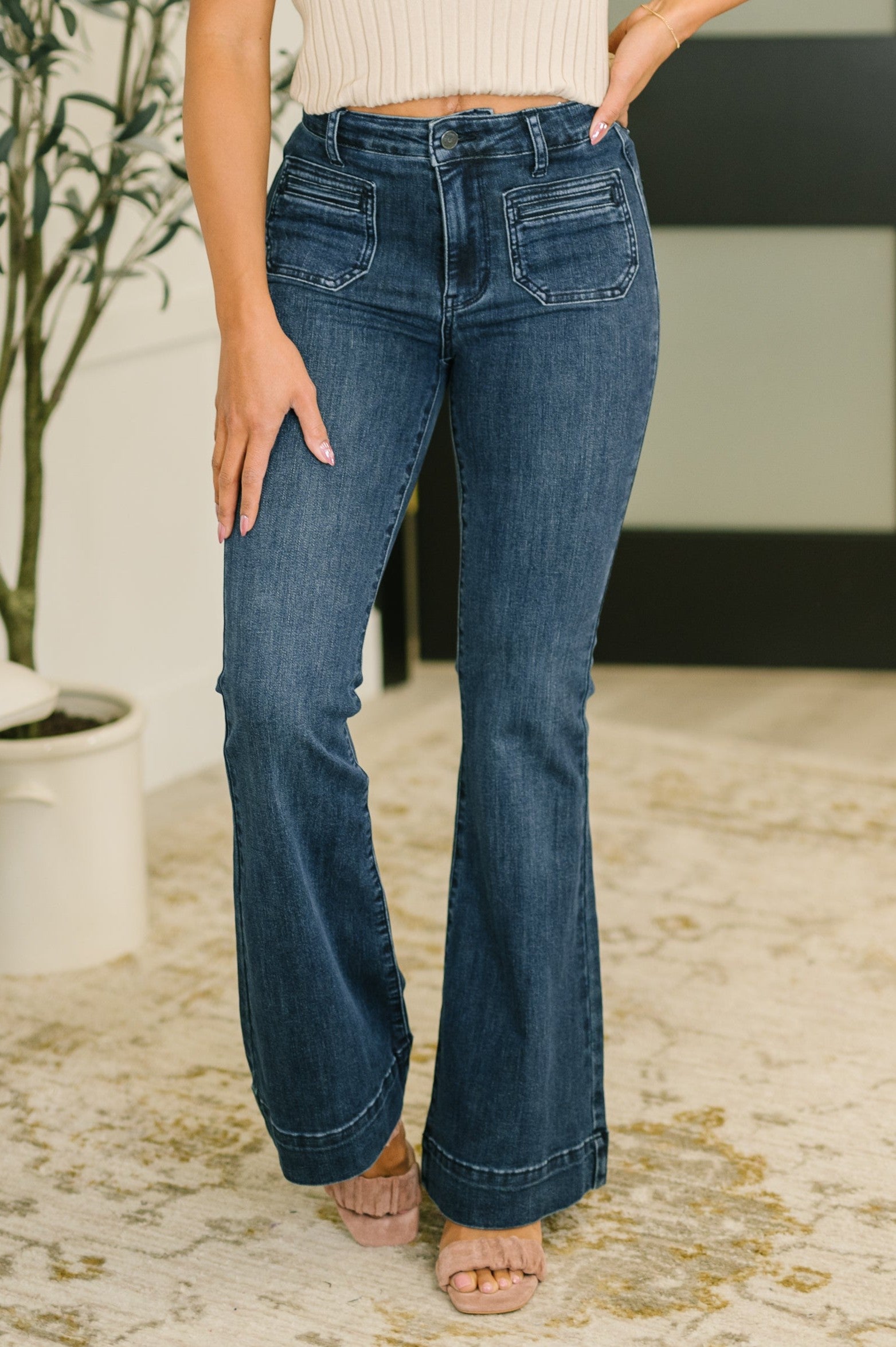 Judy Blue Mackenzie High Waist Flare with Vintage Pocket (0-24)