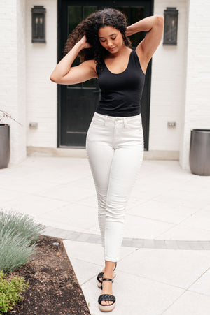 Maddie Mid Rise Braided Side Seam Relaxed Jeans - STB Boutique