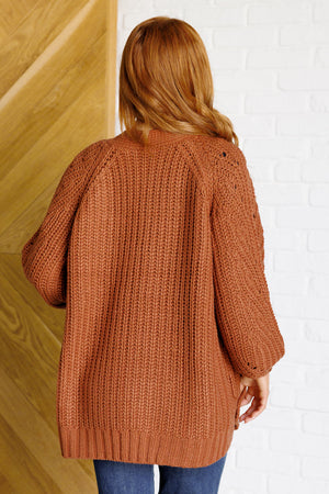 Maybe Monday Cardigan in Chestnut (SM-2X)