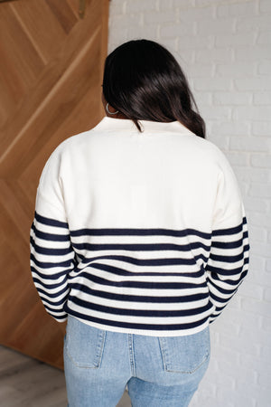 Memorable Moments Striped Sweater in White (SM-3X)