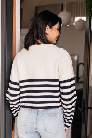 Memorable Moments Striped Sweater in White (SM-3X)