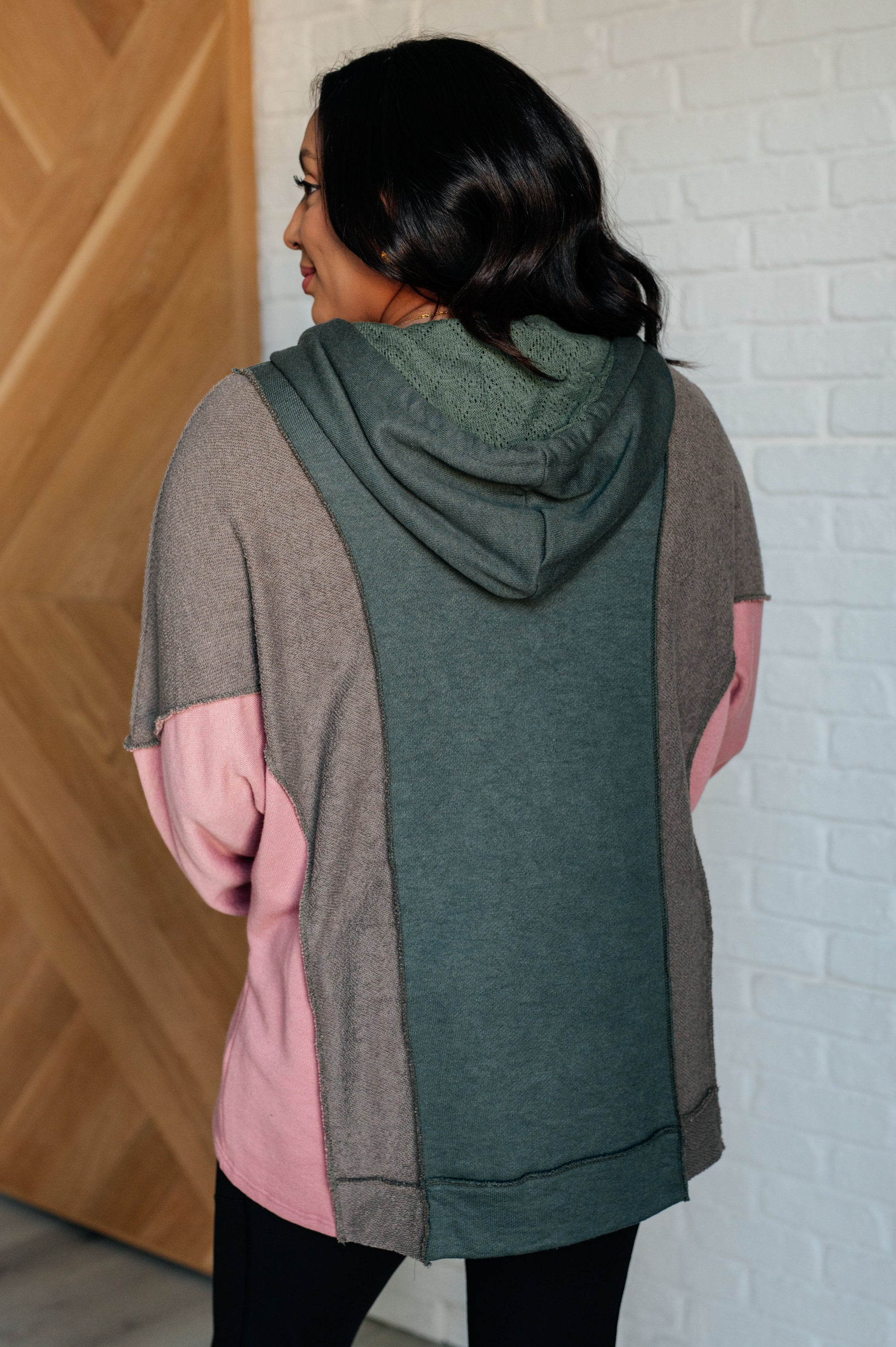 Message Me Back Color Block Hoodie (SM-2X)