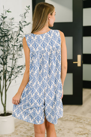 Miss Mischief V-Neck Romper in Blue (SM-3X)
