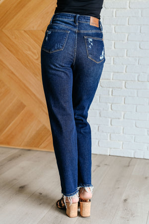 Montana High Rise Rigid Magic Distressed Straight Jeans - STB Boutique
