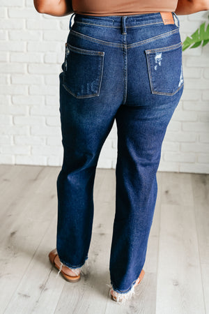 Montana High Rise Rigid Magic Distressed Straight Jeans - STB Boutique