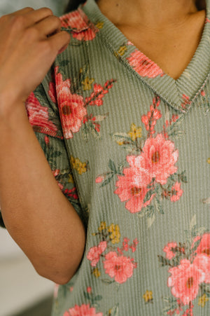 More Than Butterflies Floral V-Neck Top (SM-3X) - STB Boutique