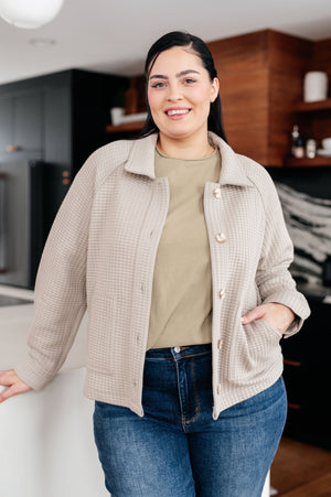 My Best Offer Quilted Texture Shacket (SM-2X)