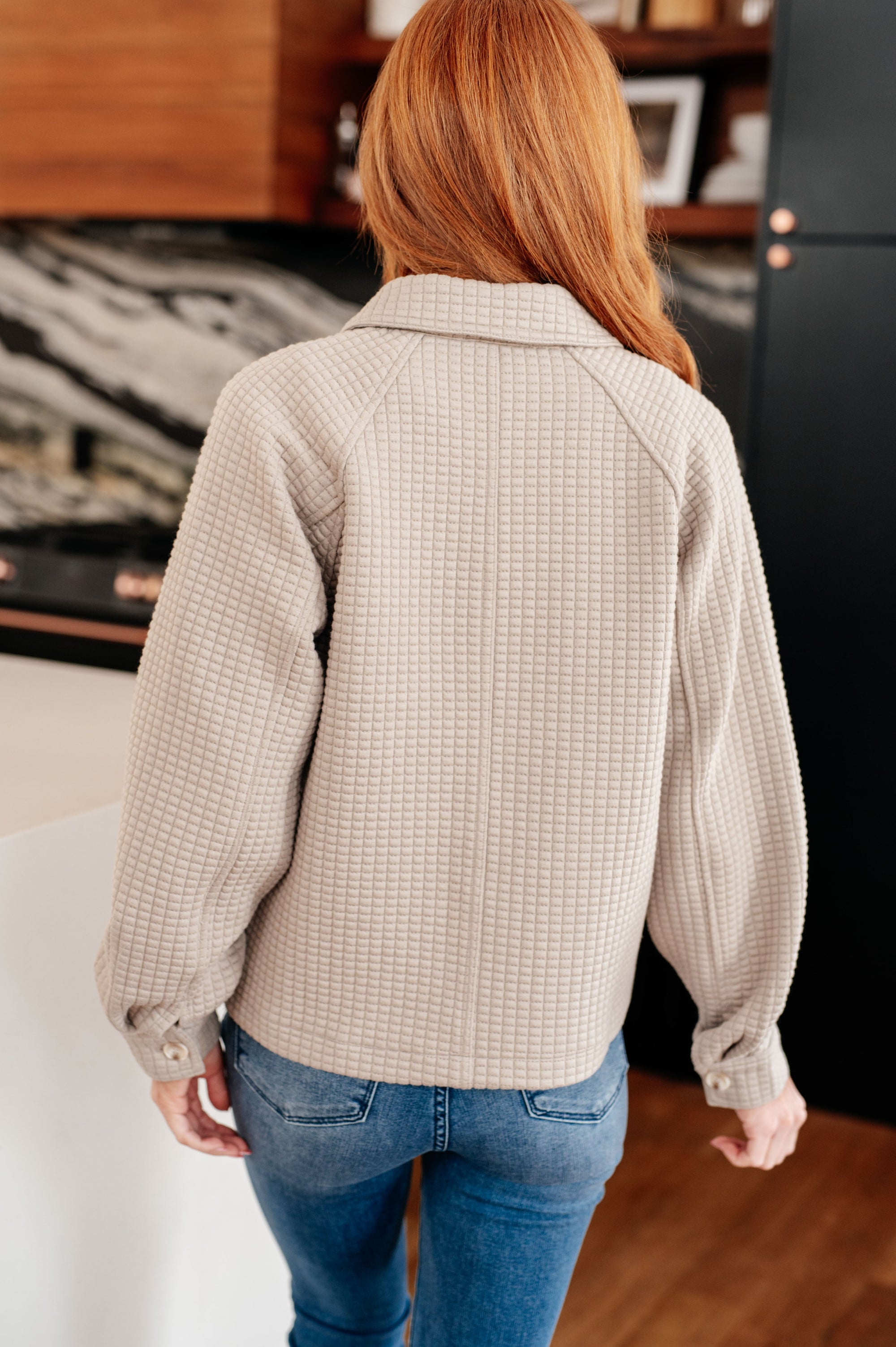 My Best Offer Quilted Texture Shacket (SM-2X)