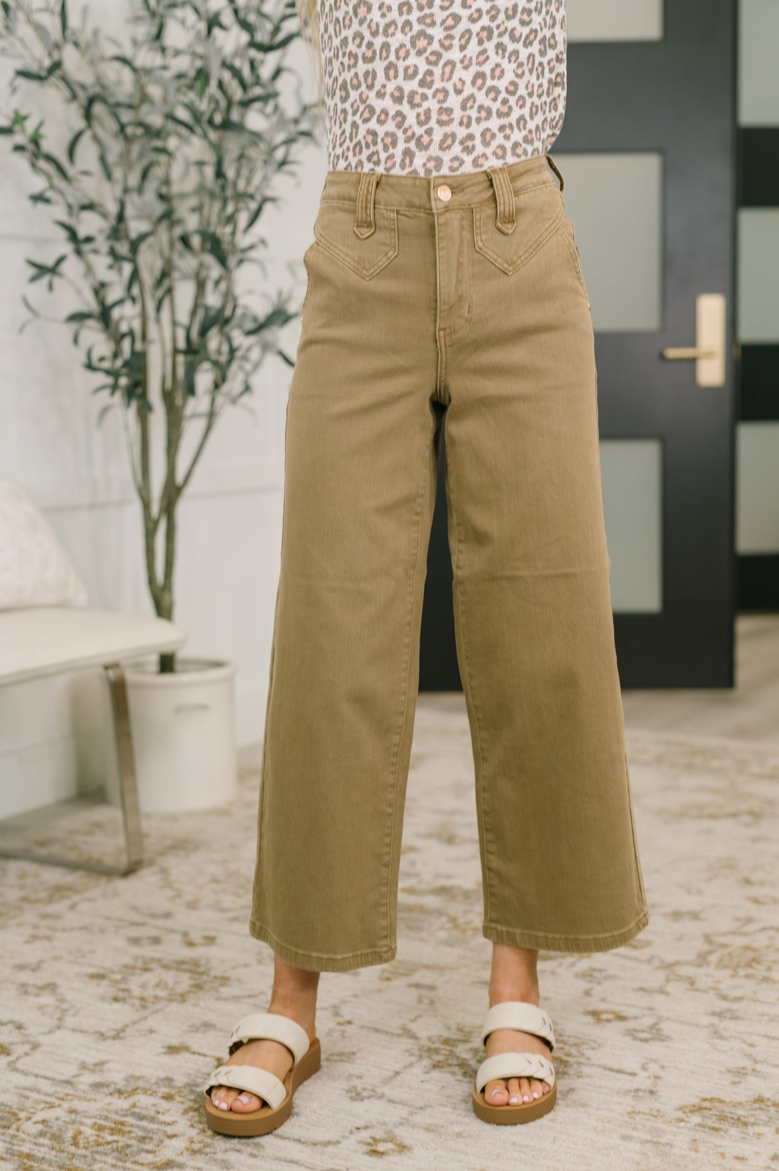 Judy Blue Nancy High Waist Wide Leg Ankle Jean with Vintage Front Yoke (0-24)
