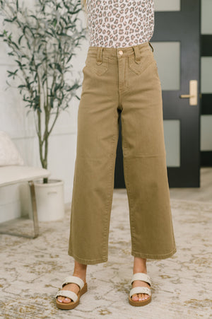 Judy Blue Nancy High Waist Wide Leg Ankle Jean with Vintage Front Yoke (0-24)