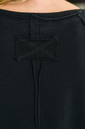 Nice to Each Other Raglan Sleeve Top in Black (SM-XL)