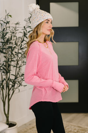 Nice to Each Other Raglan Sleeve Top in Fuchsia - STB Boutique