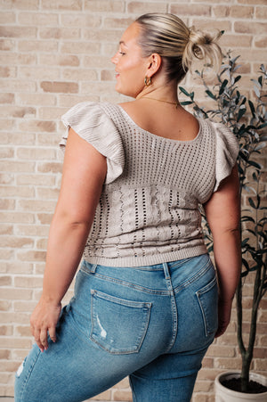 No One Knows Pointelle Knit Top (SM-3X)