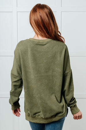 No Plain Jane Oversized Sweatshirt in Green - STB Boutique