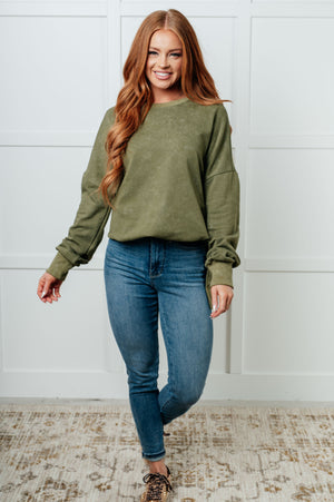 No Plain Jane Oversized Sweatshirt in Green - STB Boutique
