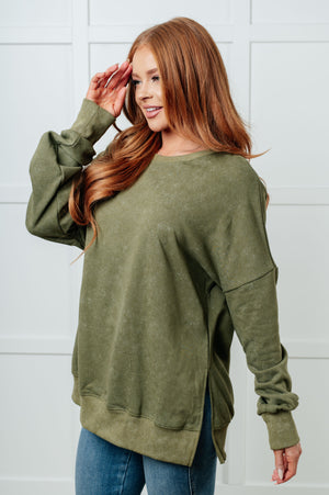 No Plain Jane Oversized Sweatshirt in Green - STB Boutique