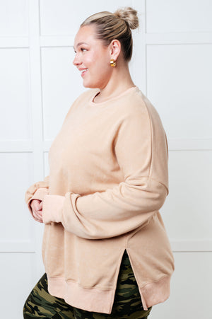 No Plain Jane Oversized Sweatshirt in Khaki - STB Boutique
