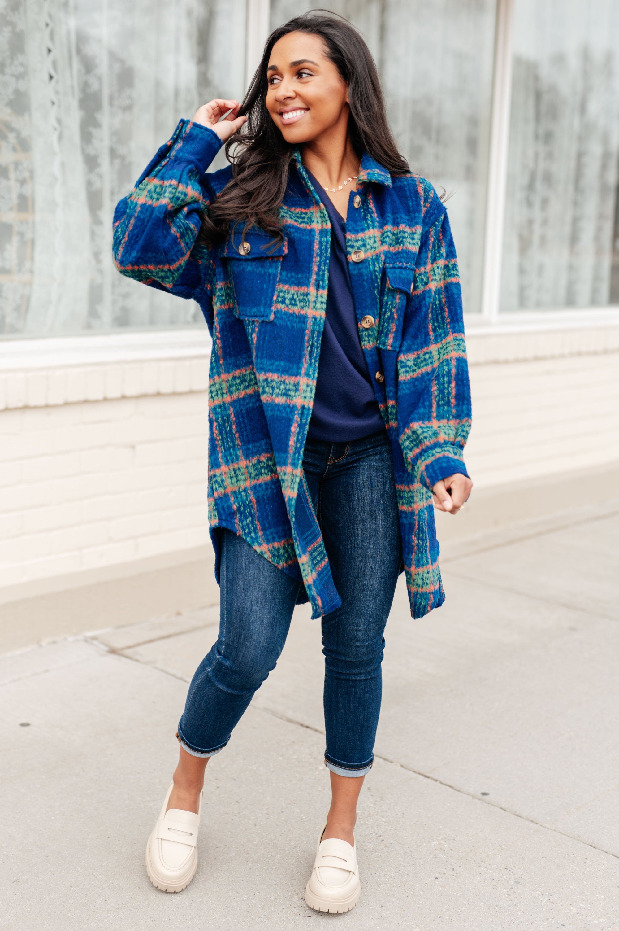 No Tears Plaid Coat (SM-2X)