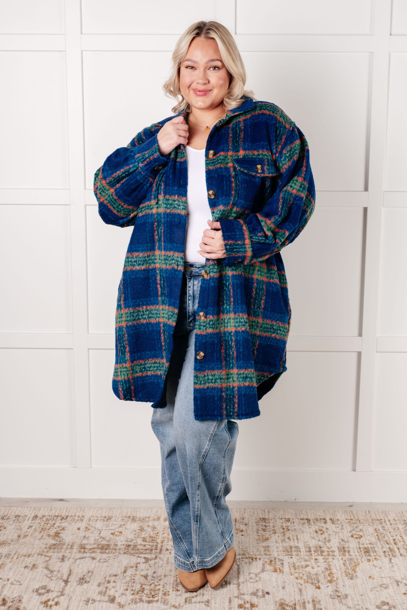 No Tears Plaid Coat (SM-2X)
