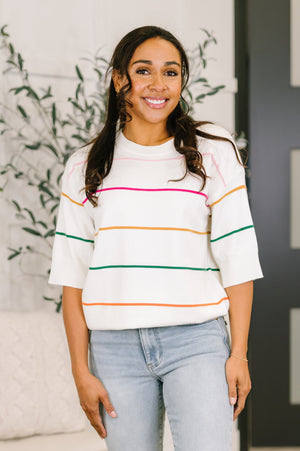 Normal Volume Striped Sweater - STB Boutique