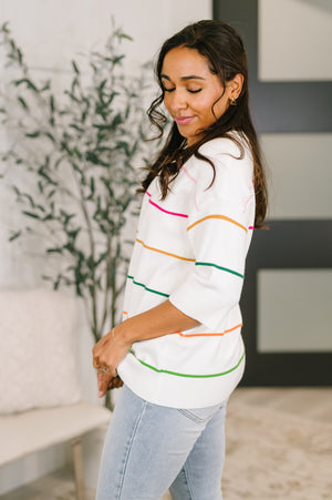 Normal Volume Striped Sweater - STB Boutique