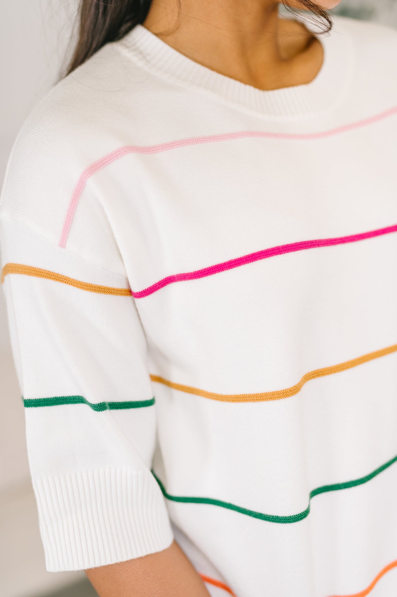 Normal Volume Striped Sweater - STB Boutique