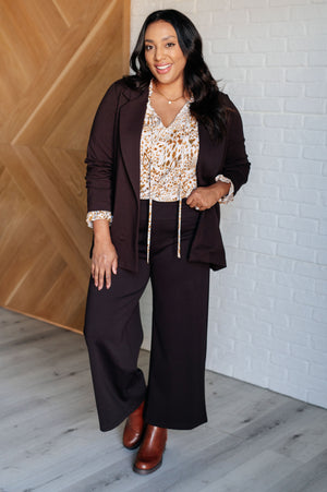 Office Safari Keyhole Tie Detail Blouse (SM-3X)