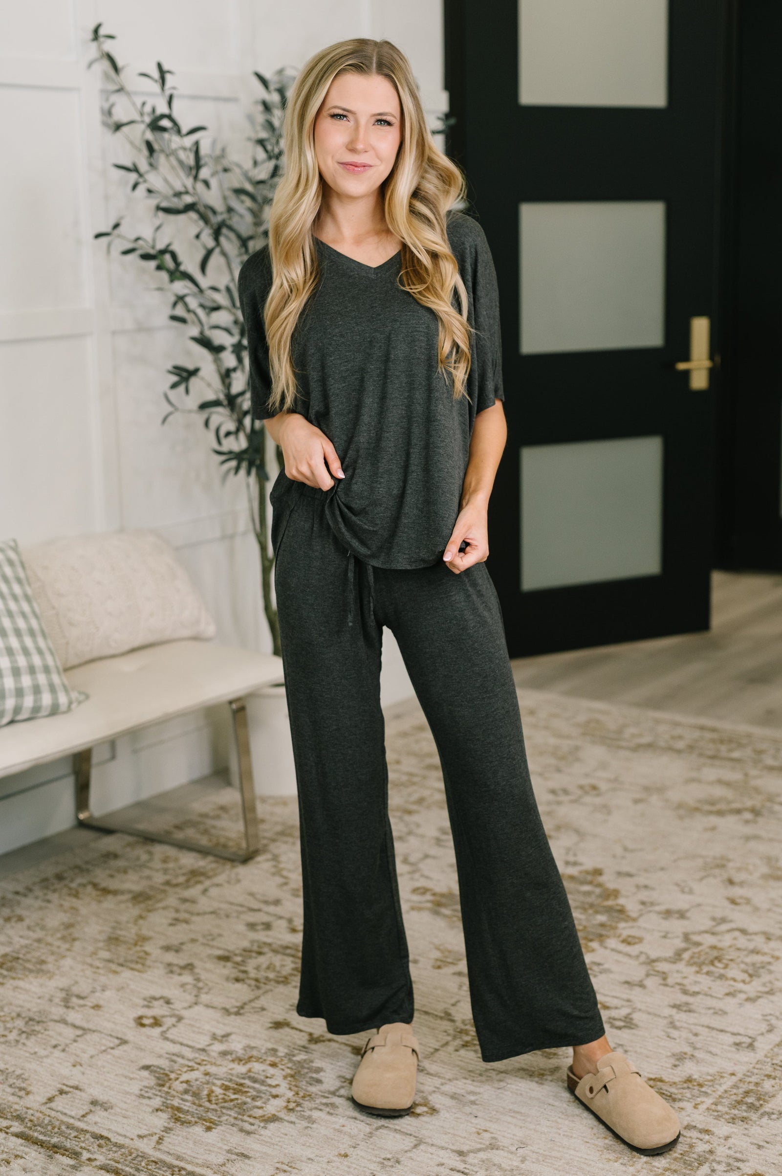 Ol' Reliable Top and Bottom Lounge Set in Charcoal (SM-3X)