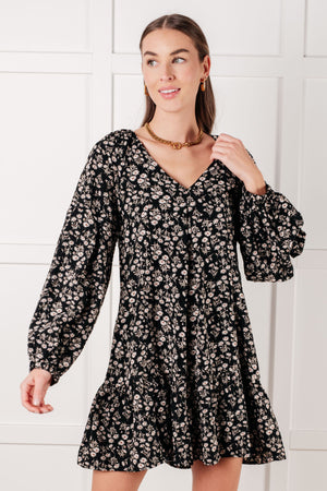 Once Again V-Neck Floral Dress (SM-3X)