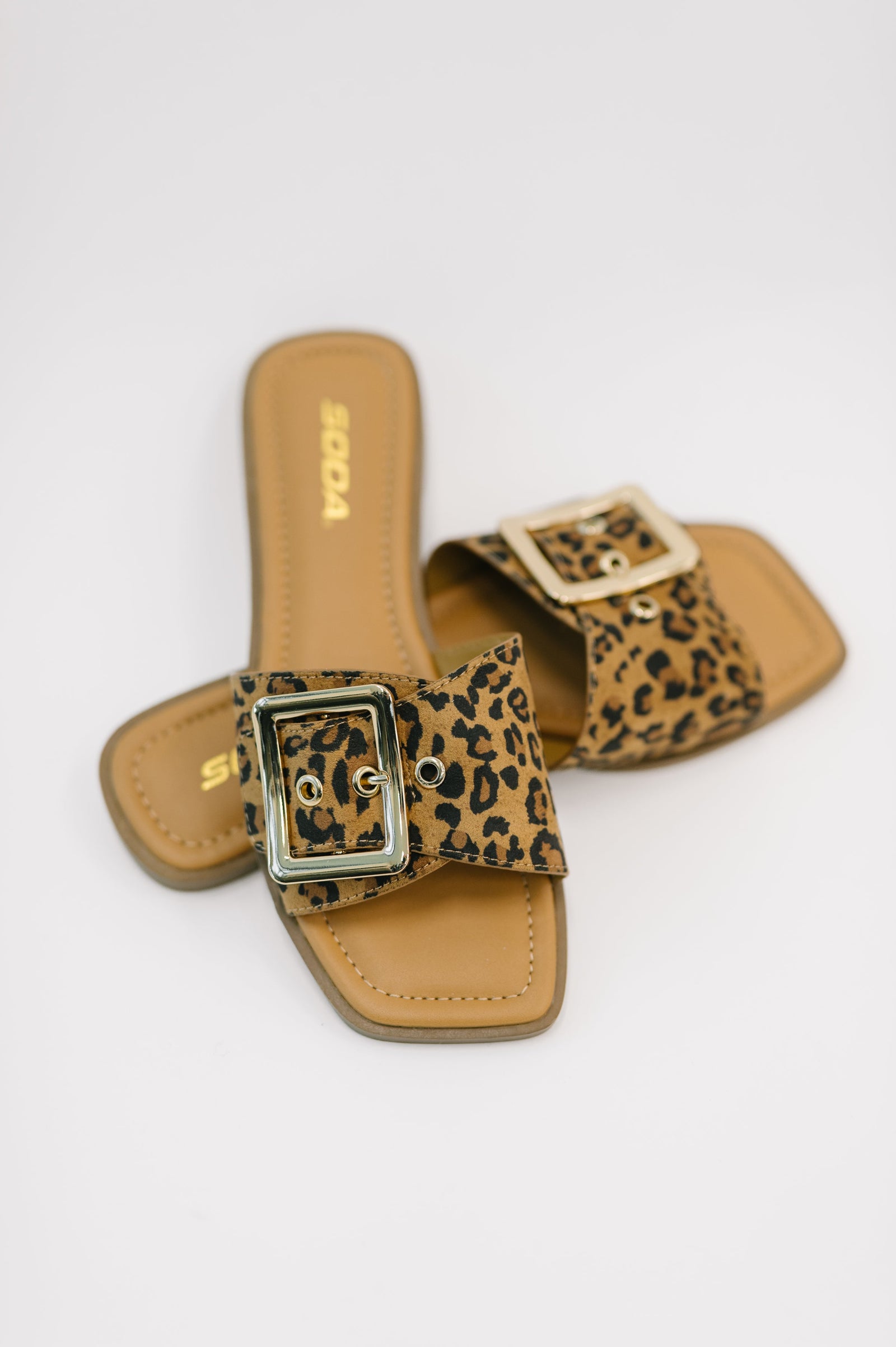 Opera Square Toe Buckle Slip On Sandal (5.5-11)