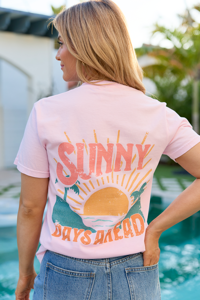 Sunny Days Ahead Light Pink Graphic Tee - STB Boutique
