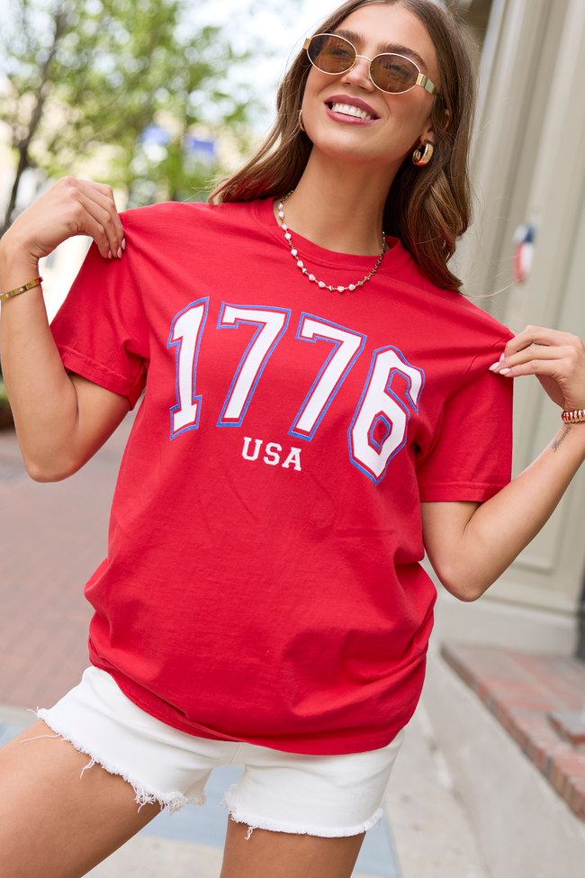 1776 Block USA Red Graphic Tee - STB Boutique