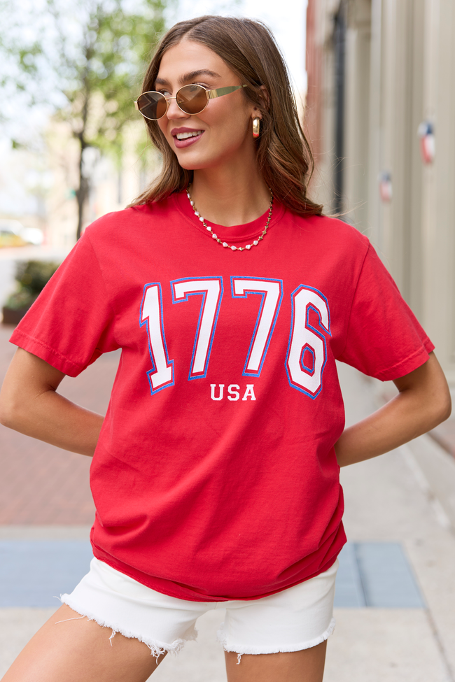 1776 Block USA Red Graphic Tee - STB Boutique