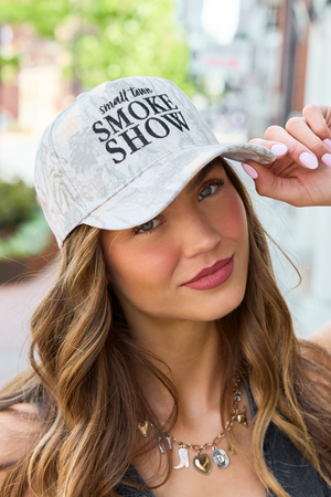 Small Town Smoke Show Camo Trucker Hat - STB Boutique