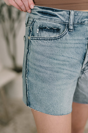 Judy Blue Paige High Waist Rigid Magic Cutoff Short Raw Side Seams (SM-3X) - STB Boutique