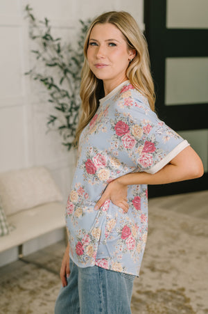 Perfect Season Floral Print Relaxed Tee (SM-3X)