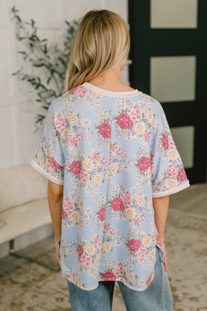 Perfect Season Floral Print Relaxed Tee (SM-3X)