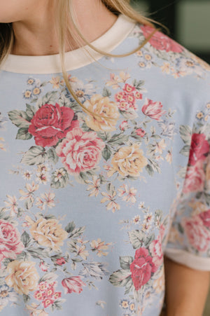 Perfect Season Floral Print Relaxed Tee (SM-3X)