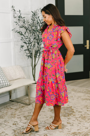Polished and Pretty Waist Tie Tea Dress (SM-XL)