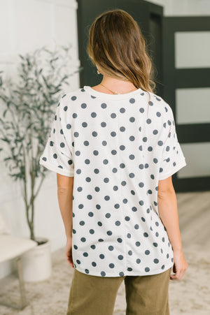 Pretty in Polka Oversized Drop Shoulder Tee (SM-3X)